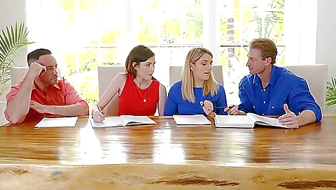 Blonde teeny takes it in the ass